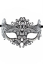 Masque vénitien Ornella rigide avec strass