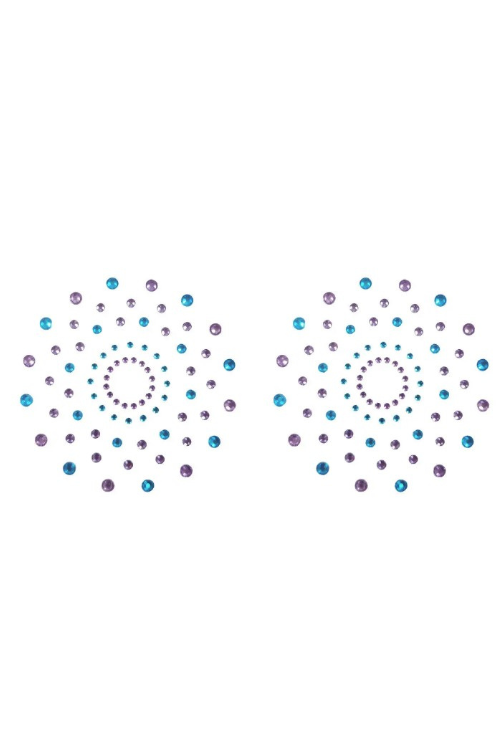 Paire de cache tétons adhésifs strass et