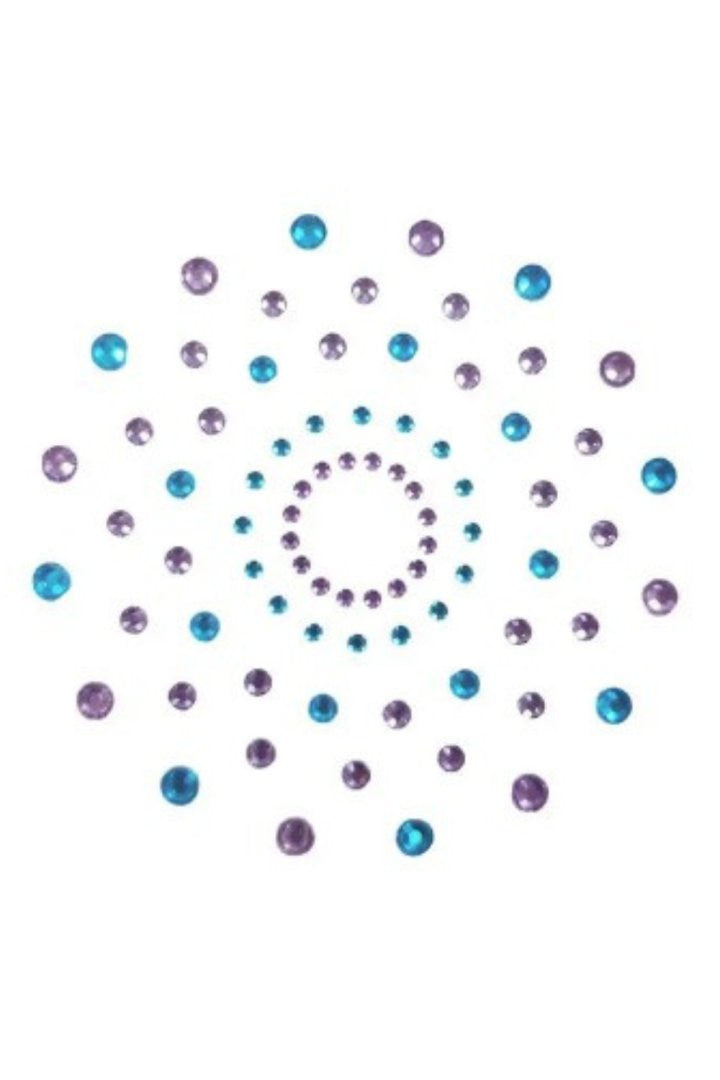 Paire de cache tétons adhésifs strass et