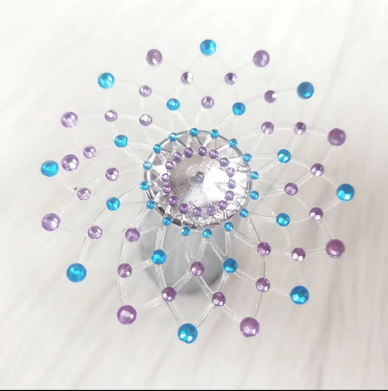 Paire de cache tétons adhésifs strass et