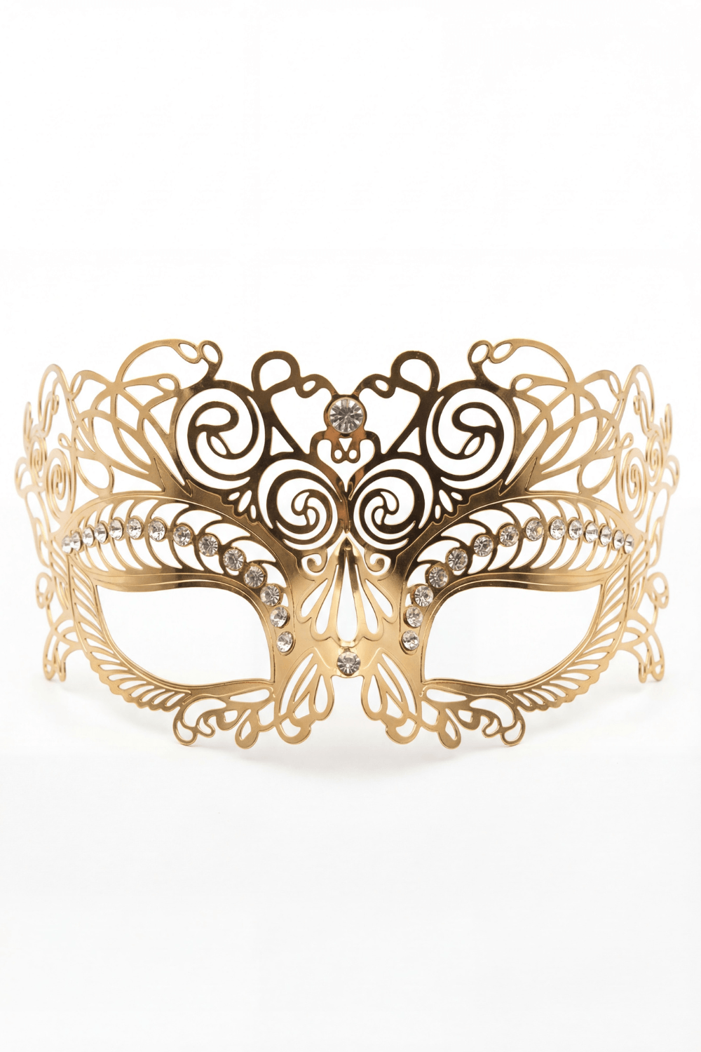 Masque vénitien Giulia rigide avec strass
