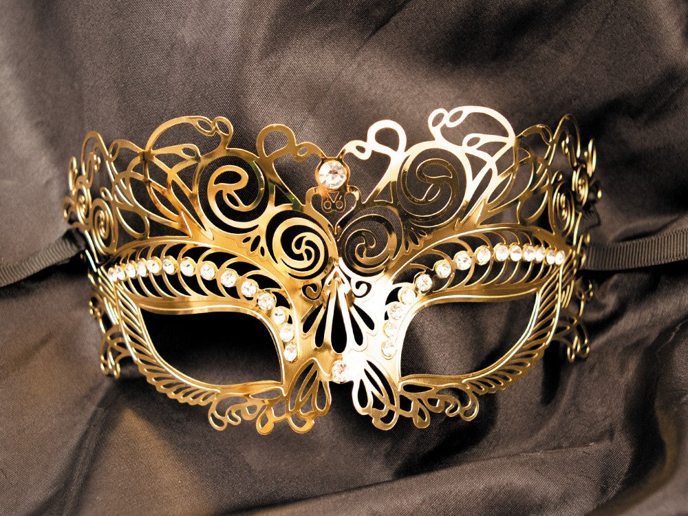 Masque vénitien Giulia rigide avec strass