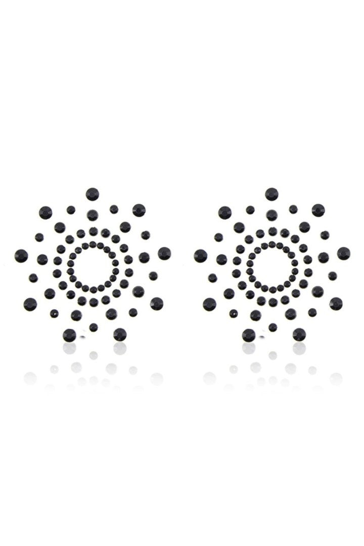 Paire de cache tétons adhésifs strass