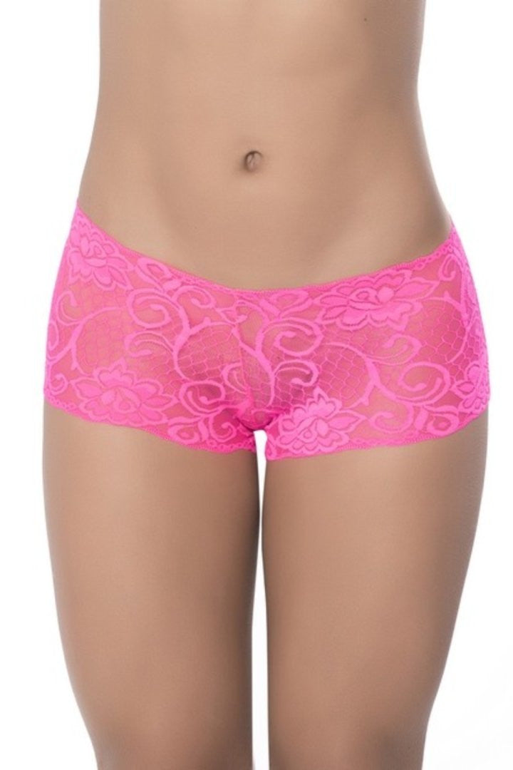 Boyshort dentelle Hot pink