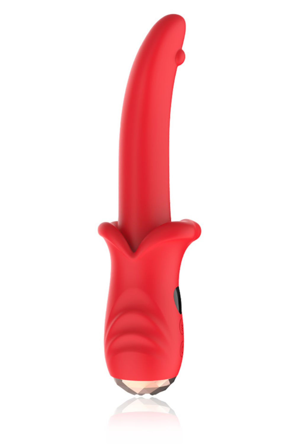Vibromasseur Rouge Ultra-Souple KISS