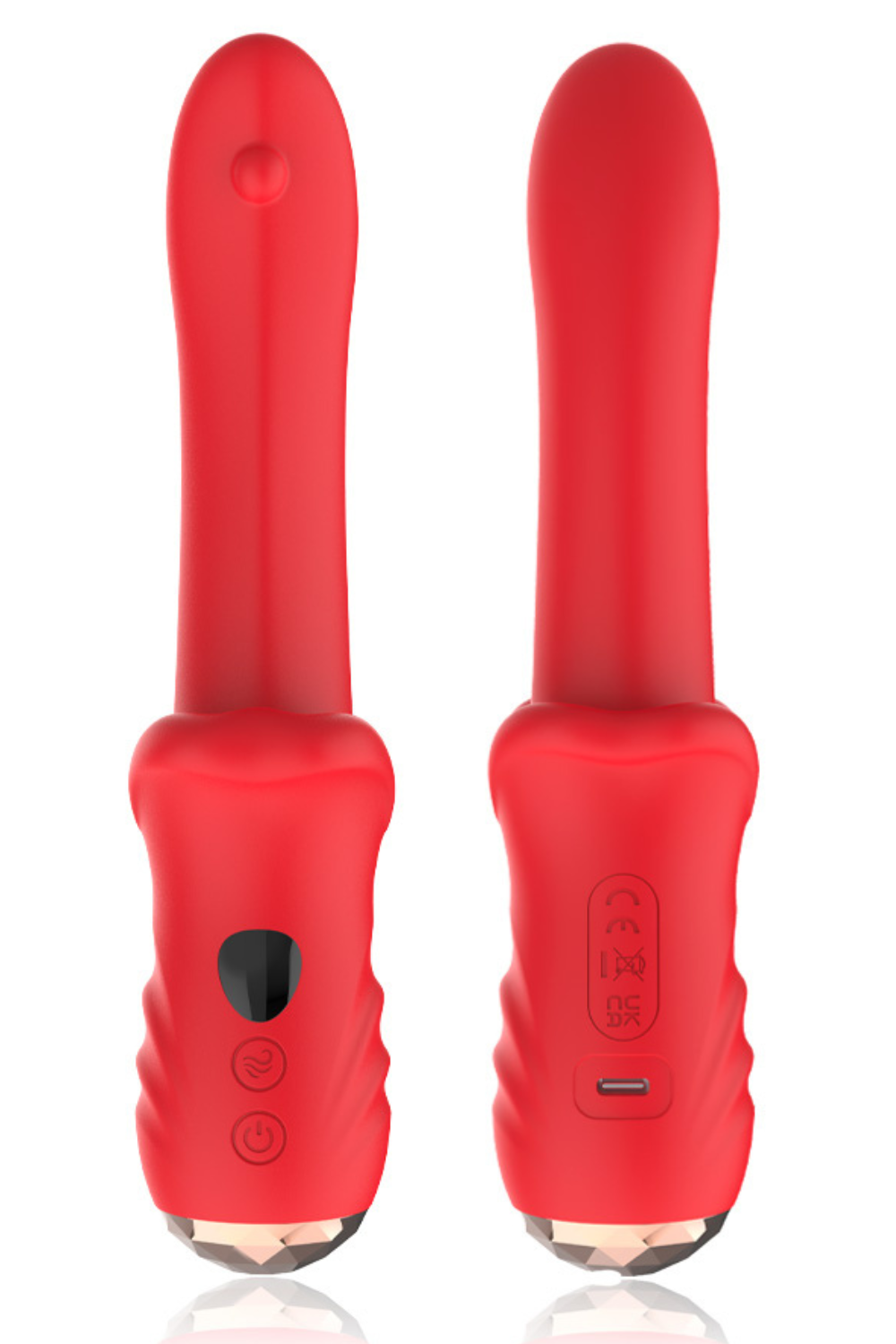 Vibromasseur Rouge Ultra-Souple KISS