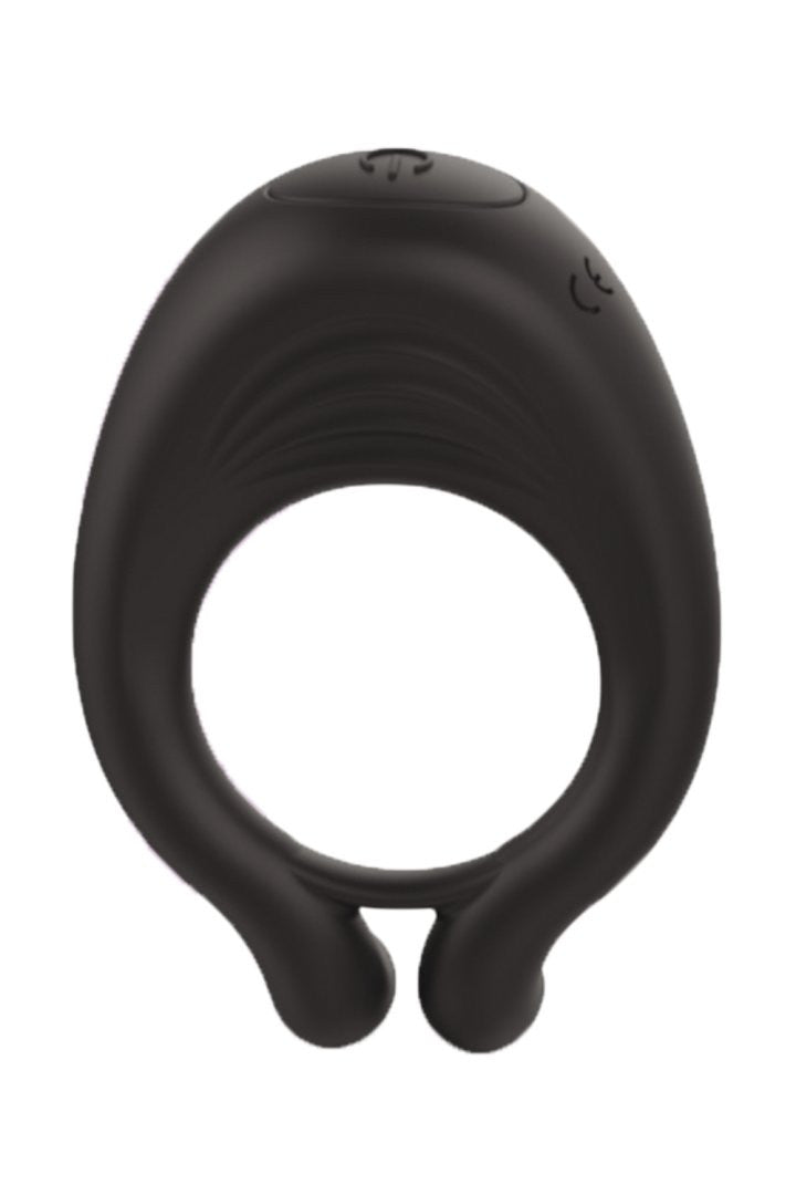 OCTAVE, Cockring Noir dans un silicone médical doux avec 1 mode de vibration