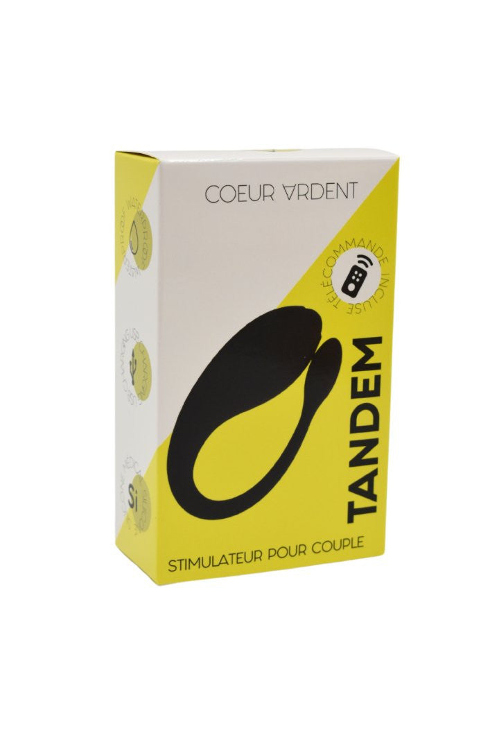 TANDEM , stimulateur pour couple USB avec télécommande en silicone médical