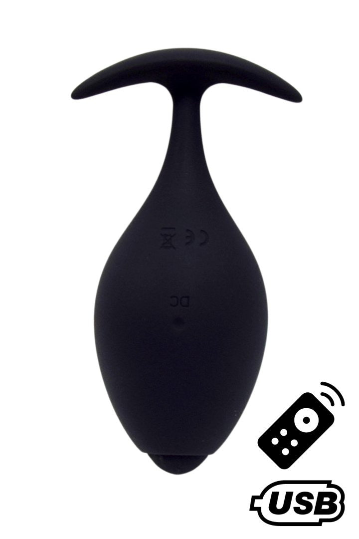 BABA, Plug vibrant anal noir USB, avec télécommande
