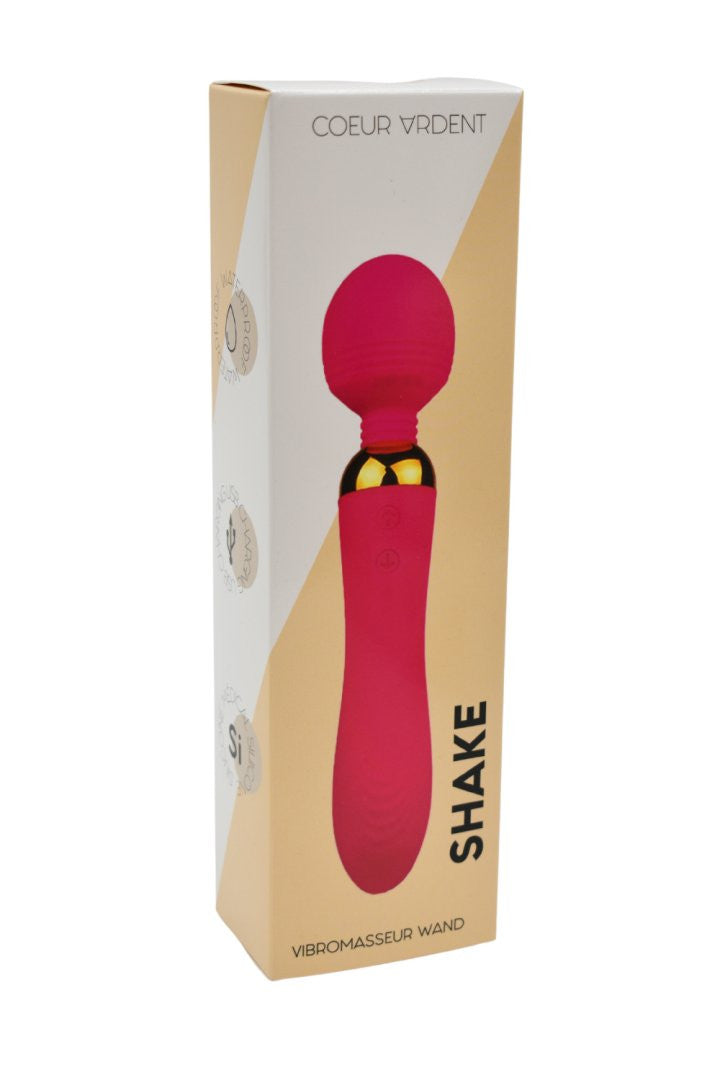 SHAKE , Vibromasseur Wand USB en silicone médical avec 2 puissants moteurs indépendants