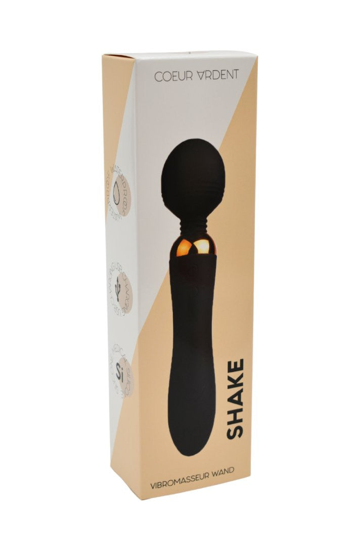 SHAKE , Vibromasseur Wand USB en silicone médical avec 2 puissants moteurs indépendants