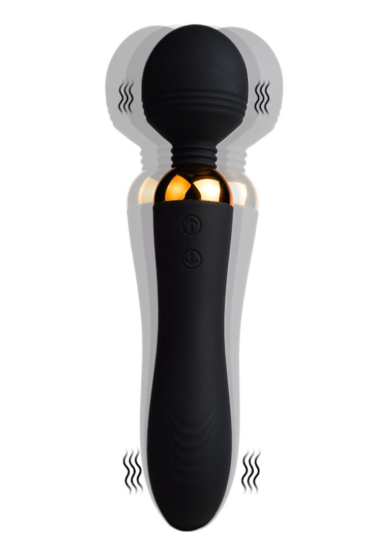 SHAKE , Vibromasseur Wand USB en silicone médical avec 2 puissants moteurs indépendants