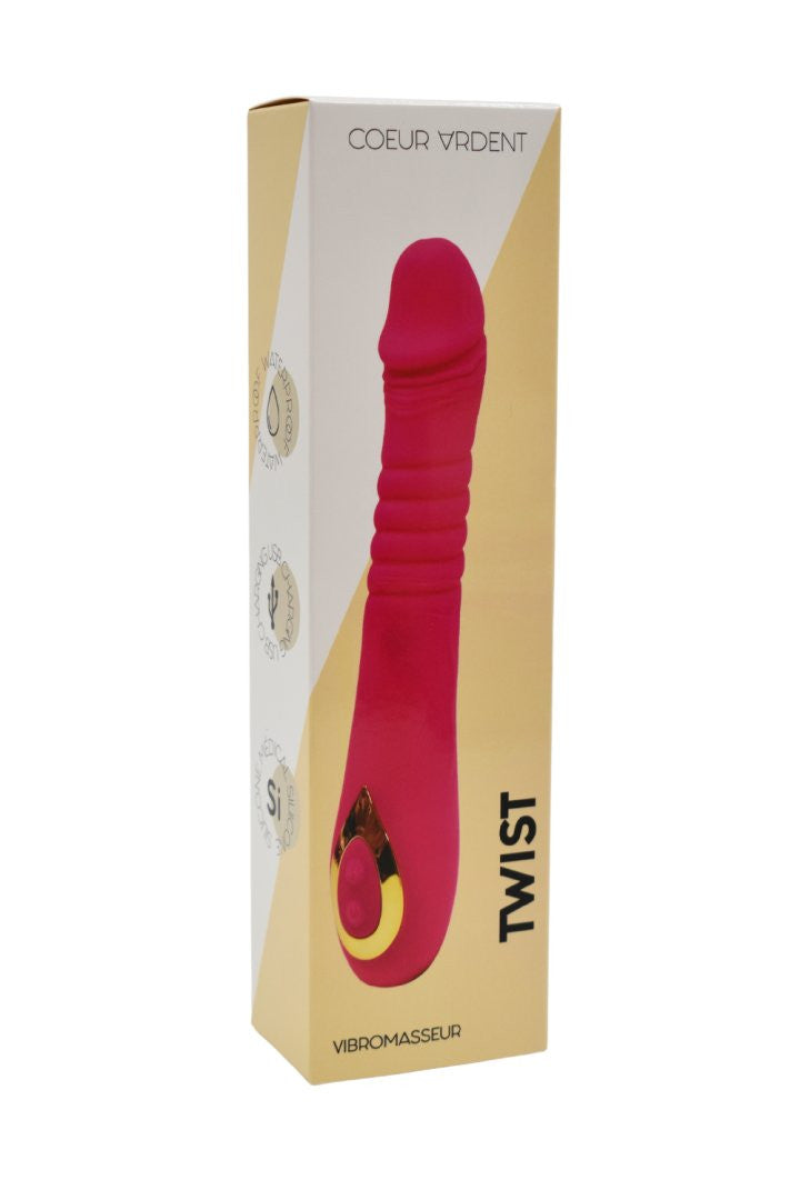 TWIST , Vibromasseur va-et-vient USB en silicone médical, doté de 18 modes de stimulation