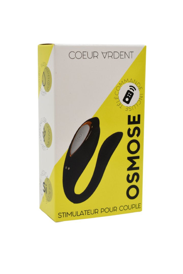 OSMOSE, stimulateur pour couple USB, à double tête, avec télécommande, en silicone médical