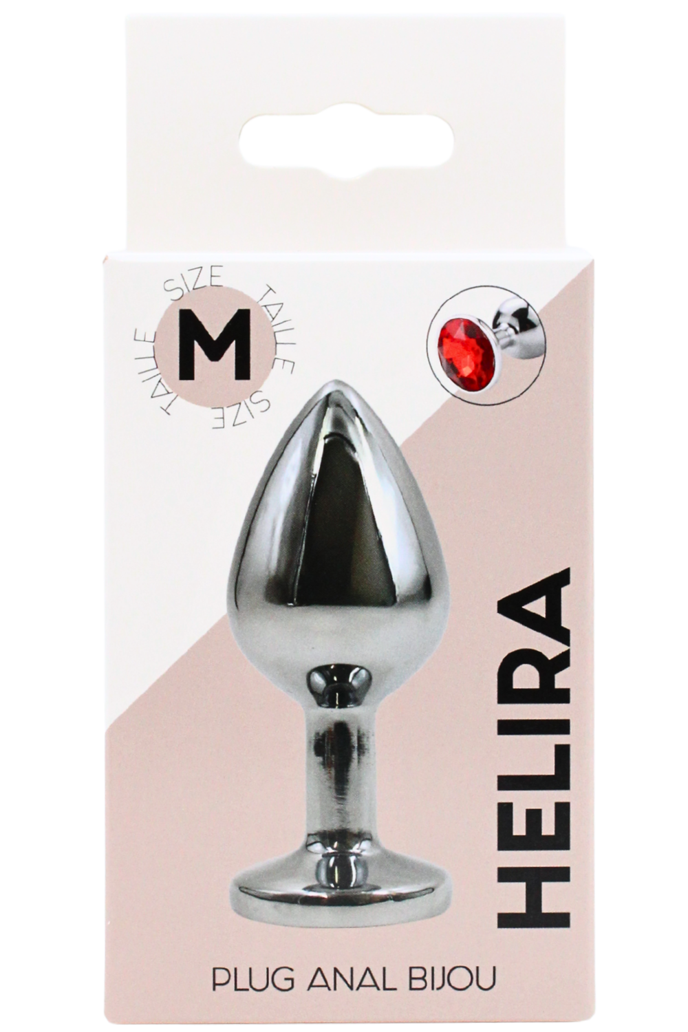 Plug bijou en aluminium bijou rouge Medium HELIRA