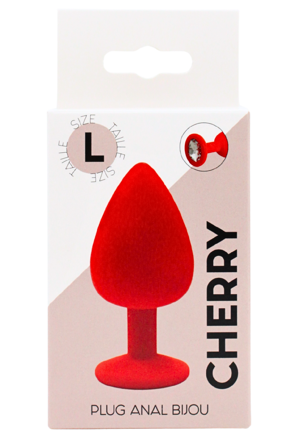 Plug rouge bijou cristal Large CHERRY