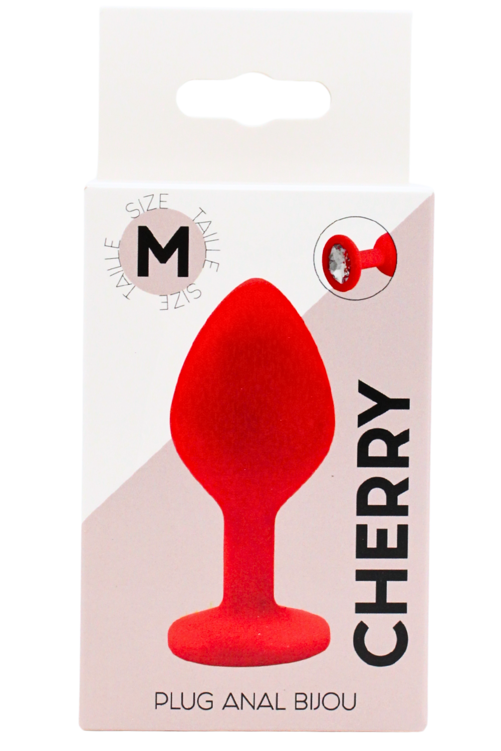 Plug rouge bijou cristal Medium CHERRY