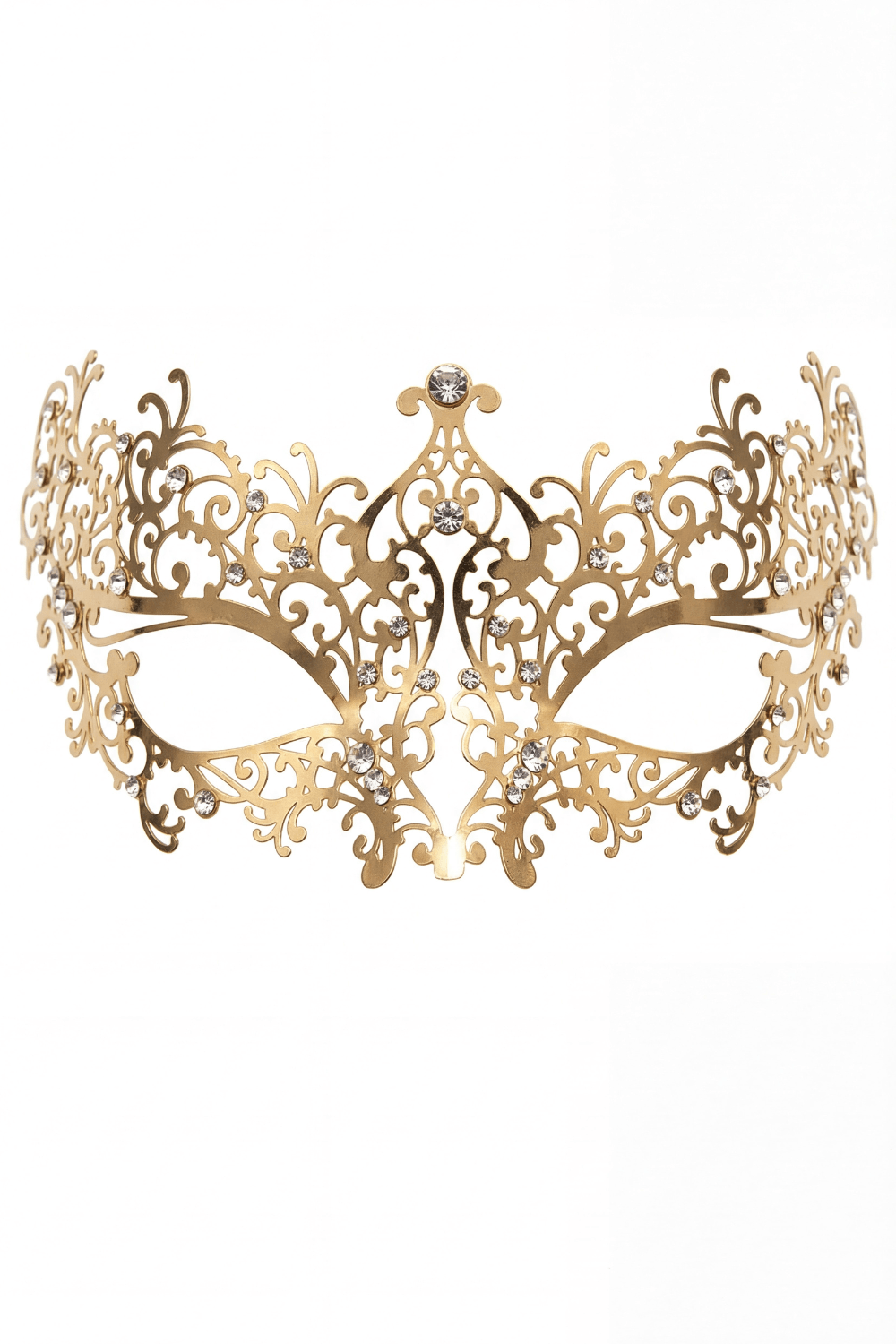 Masque vénitien Chiara rigide avec strass