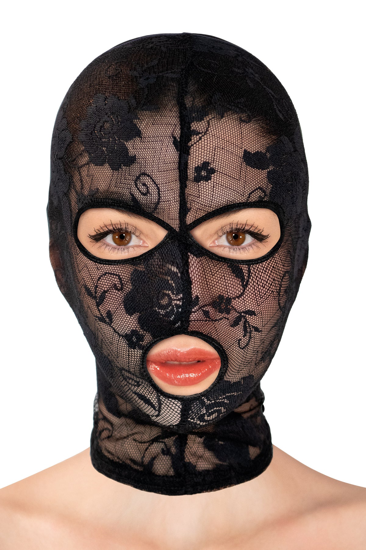 Cagoule fétichiste en dentelle Fetish Tentation