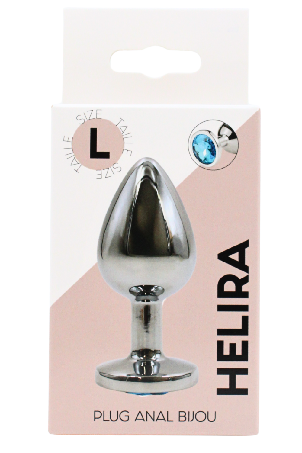 Plug bijou en aluminium bijou bleu Large HELIRA