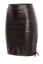 Jupe longue simili cuir noir Paloma