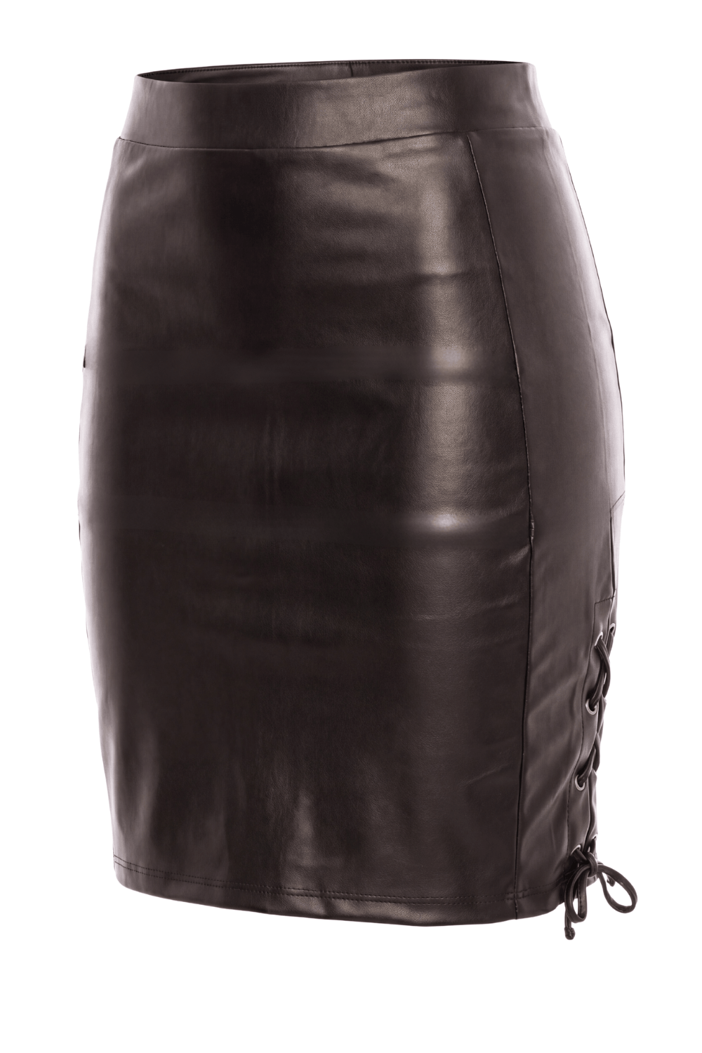 Jupe longue simili cuir noir Paloma