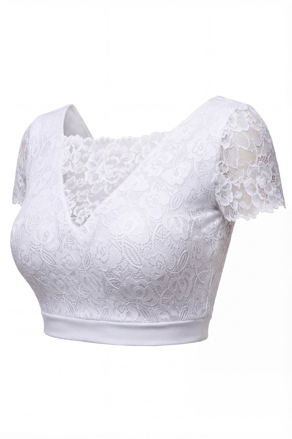 Top sexy court blanc bi matière réversible