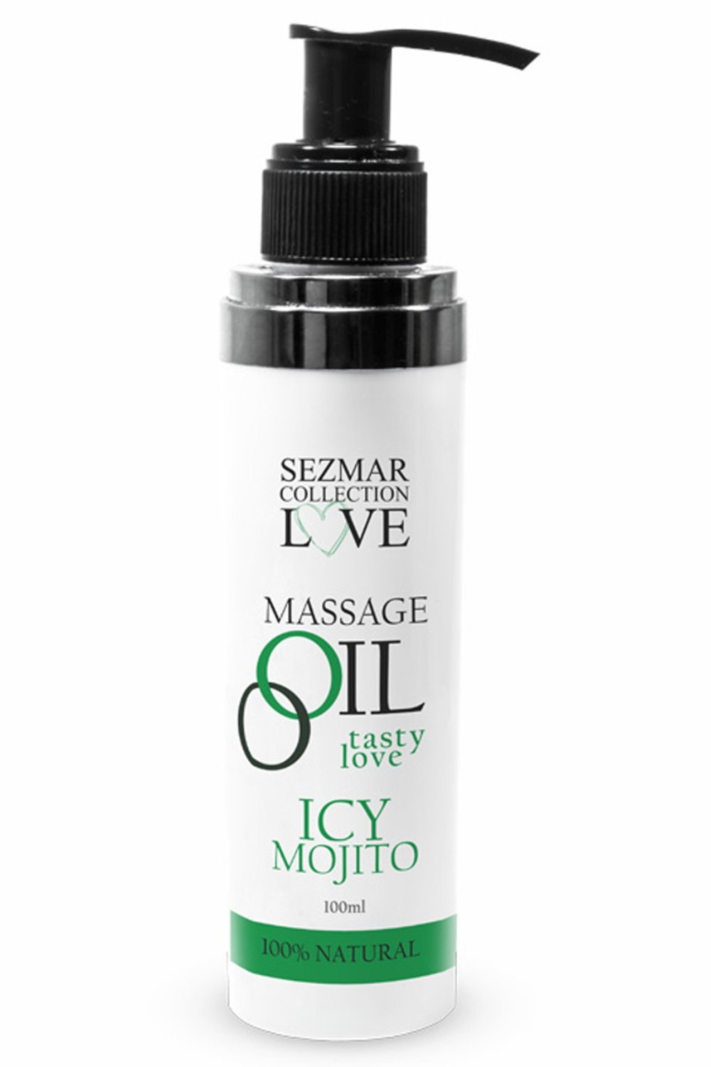 Huile de massage comestible mojito menthe 100ml 100% naturelle