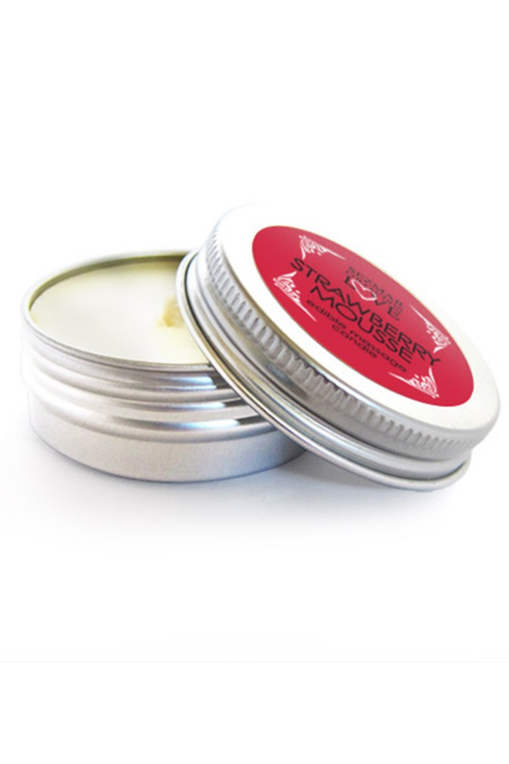 Mini Bougie de massage mousse de fraise 30ml 100% naturelle