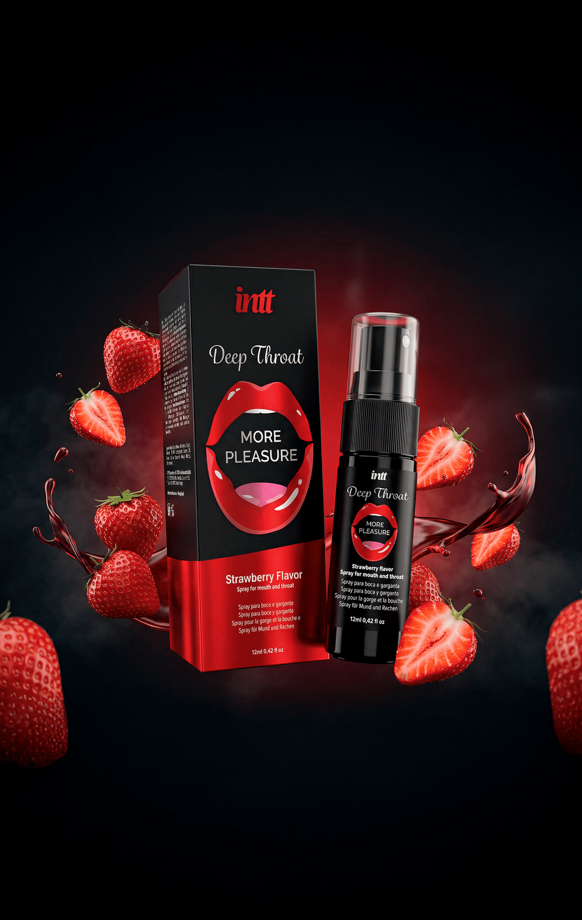 Deep Throat Fraise - Srapy pour la bouche et gorge profonde
