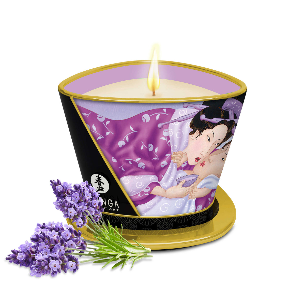 Bougie de massage lueur et caresses - Lavande