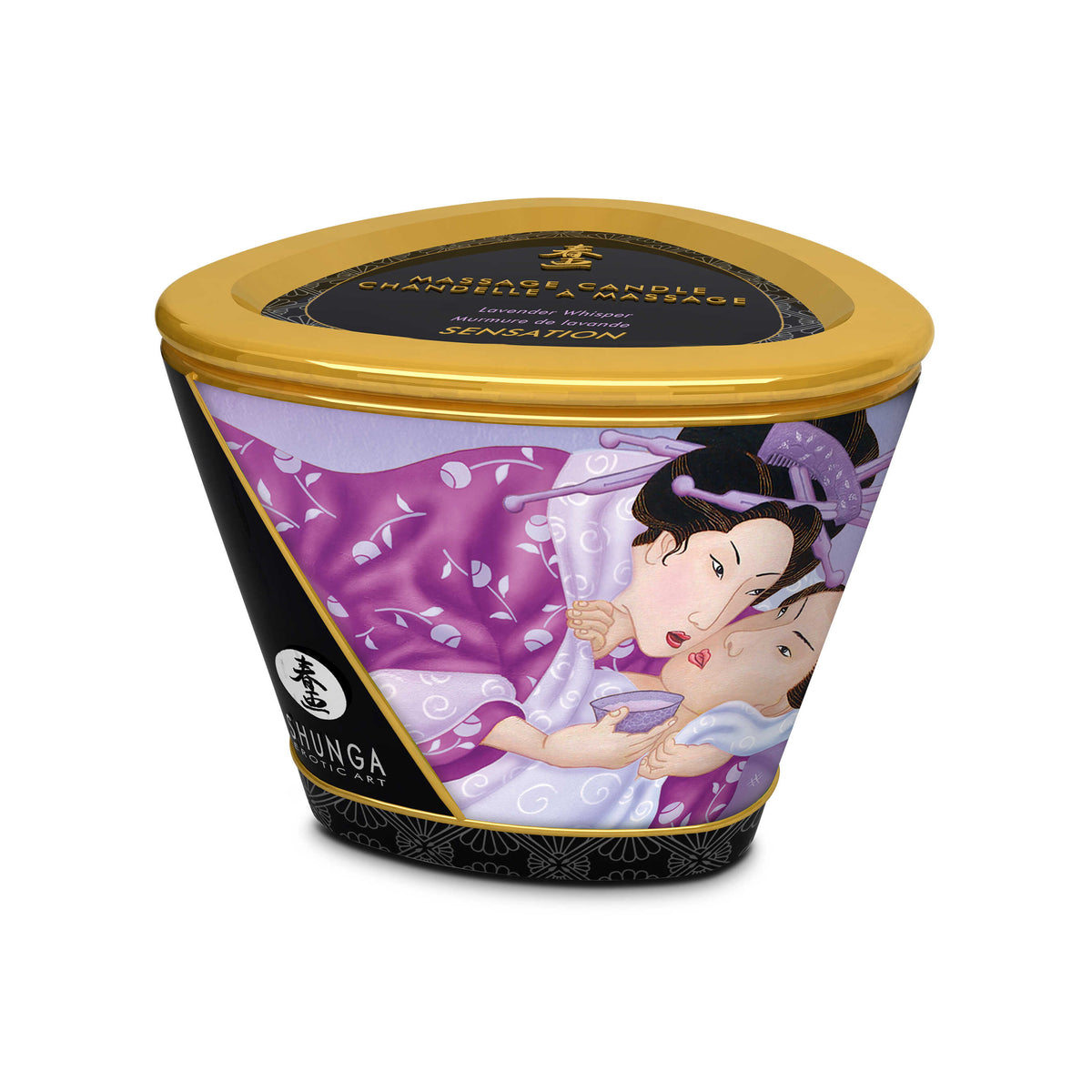 Bougie de massage lueur et caresses - Lavande