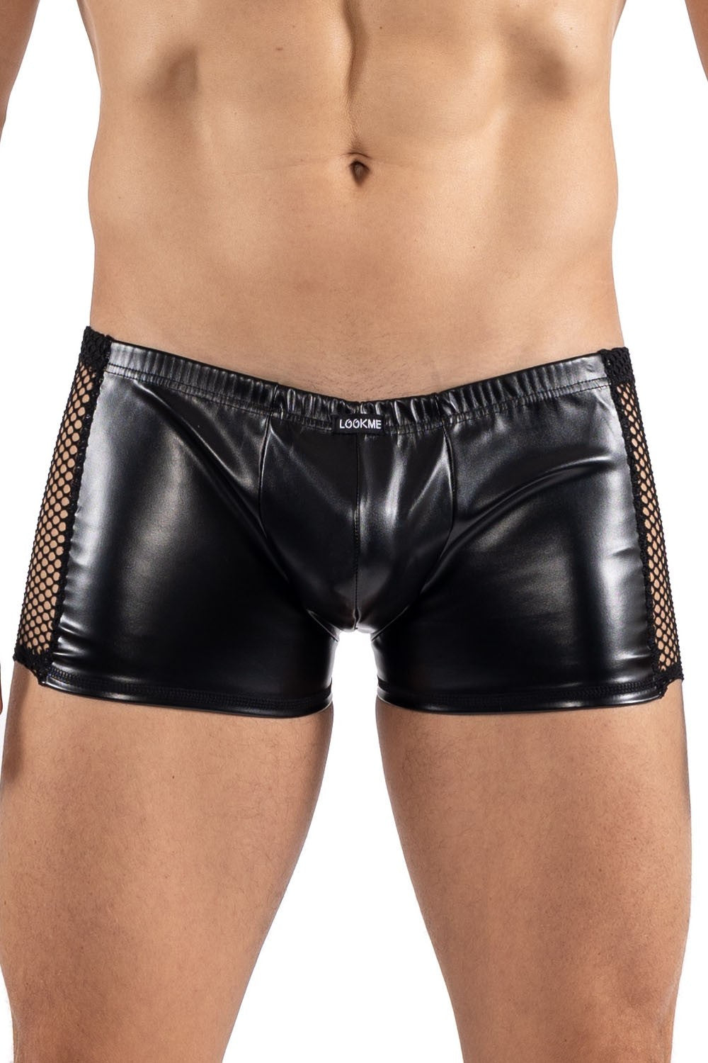 Boxer noir Black Desire en simili cuir