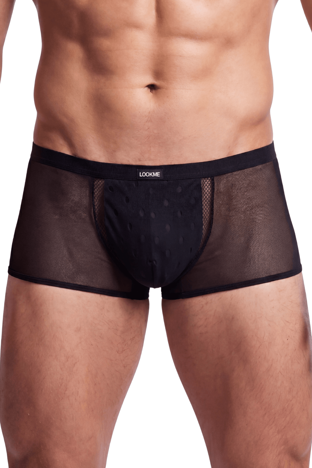 Boxer noir semi opaque