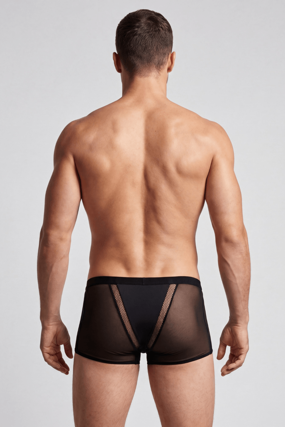 Boxer noir semi opaque