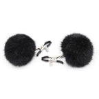 Pinces à seins avec pompoms noires