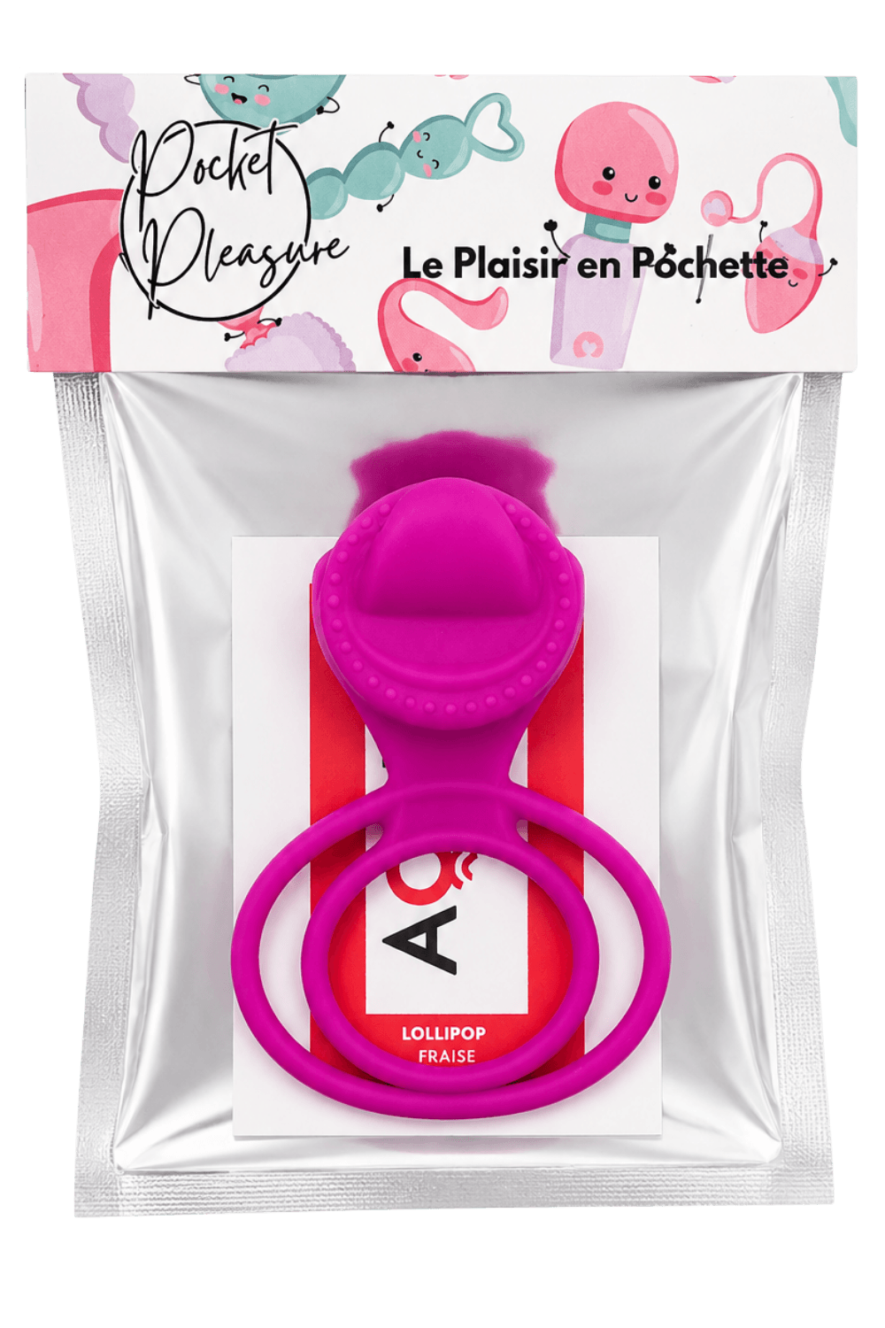 Anneau vibrant 1 seul mode de vibration très extensible Pocket Pleasure 1 dosette de lubrifiant