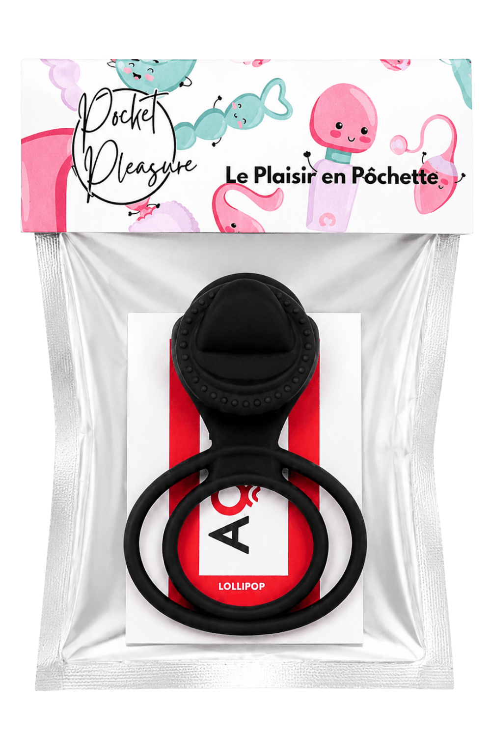 Anneau vibrant 1 seul mode de vibration très extensible Pocket Pleasure 1 dosette de lubrifiant