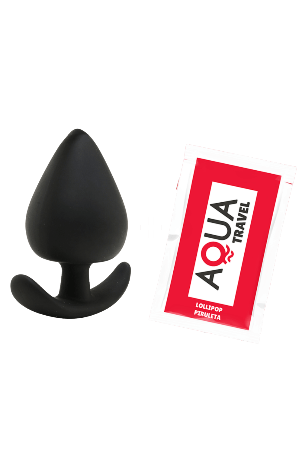 Plug Anal Silicone Noir XS Pocket Pleasure 1 dosette de lubrifiant