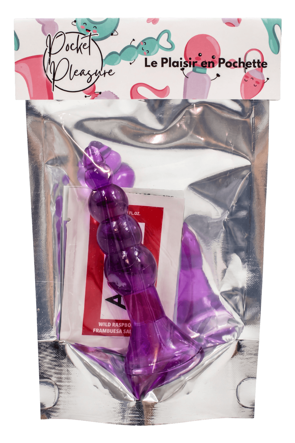 Plug Anal Ventouse Boules Jelly 11 cm Pocket Pleasure 1 dosette lubrifiant
