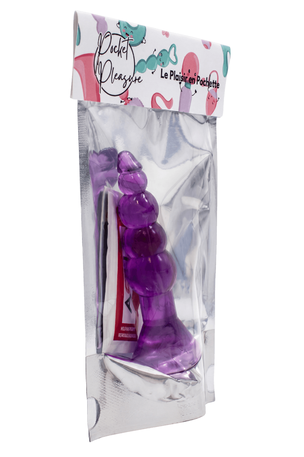 Plug Anal Ventouse Boules Jelly 11 cm Pocket Pleasure 1 dosette lubrifiant