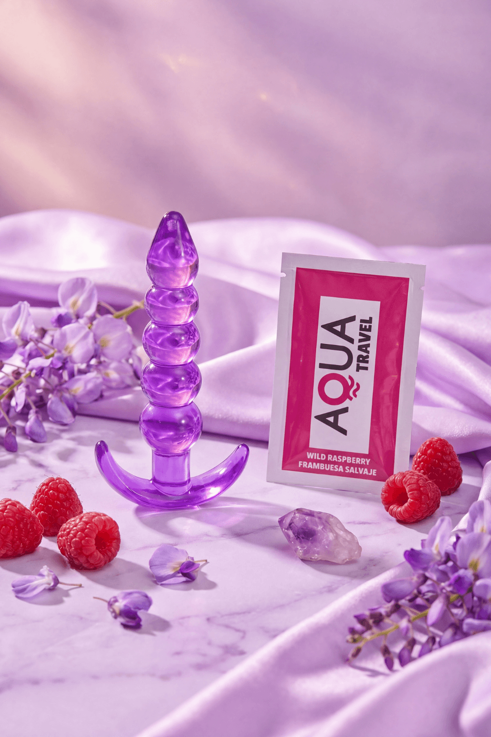 Plug Anal Jelly 5 Boules Pocket Pleasure 1 dosette lubrifiant