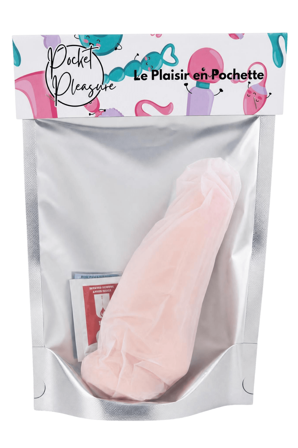 Gode Réaliste Ventouse avec Testicules 1 dosette de lubrifiant — Pocket Pleasure