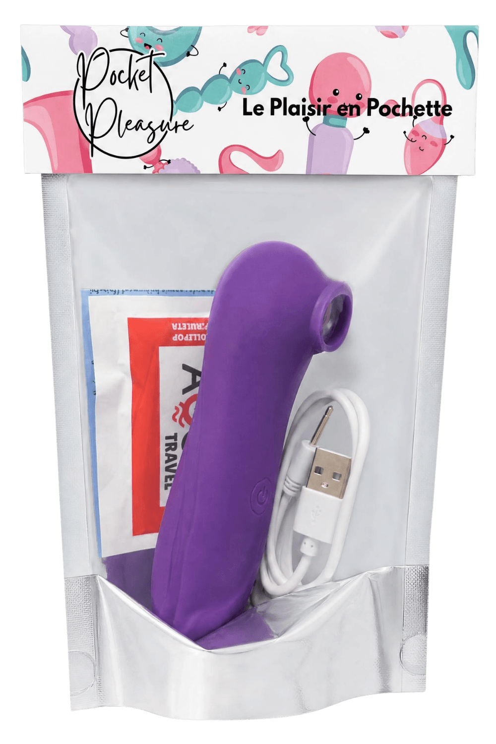 Stimulateur Clitoridien Vibrant Sans Contact 1 dosette de lubrifiant Pocket Pleasure
