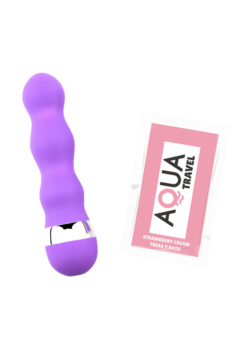 Mini Vibromasseur ondulés Pocket Pleasure 1 dosette de lubrifiant