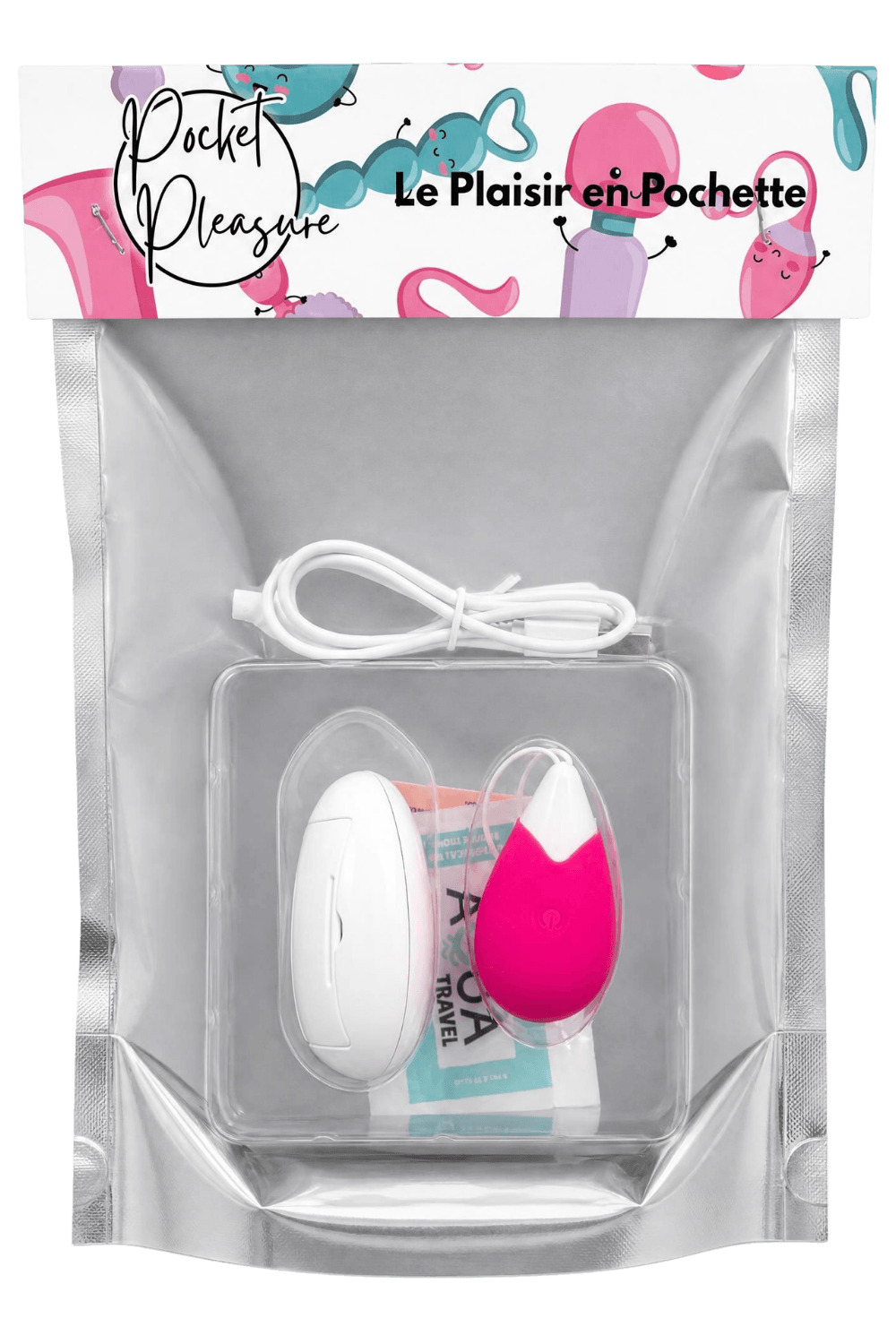 Œuf vibrant télécommandé Pocket Pleasure 10 modes — Fuchsia