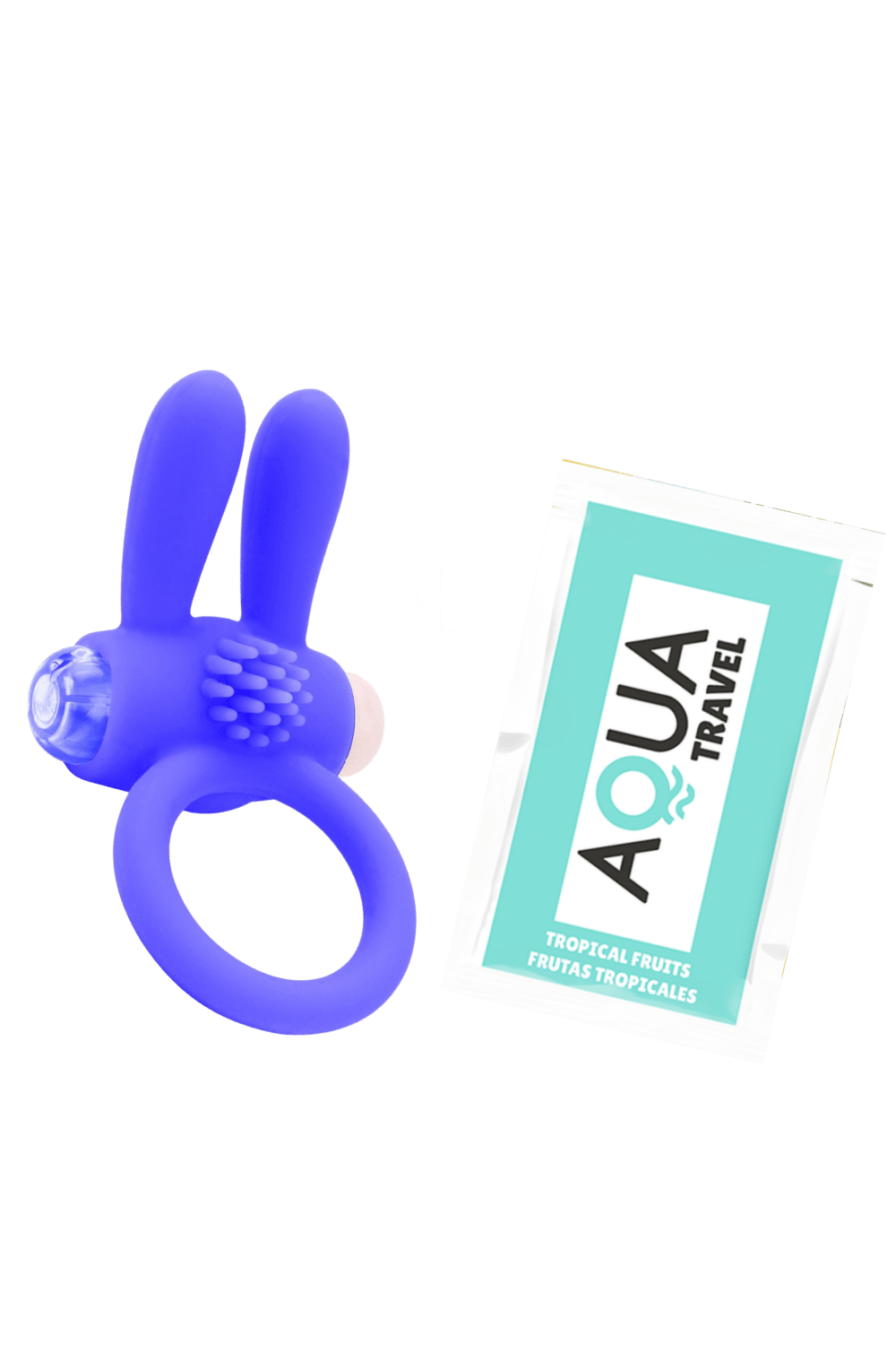Anneau Vibrant Rabbit Silicone 1 dosette de lubrifiant — Pocket Pleasure