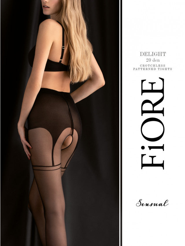 Delight Collants ouvert 20 DEN - Noir