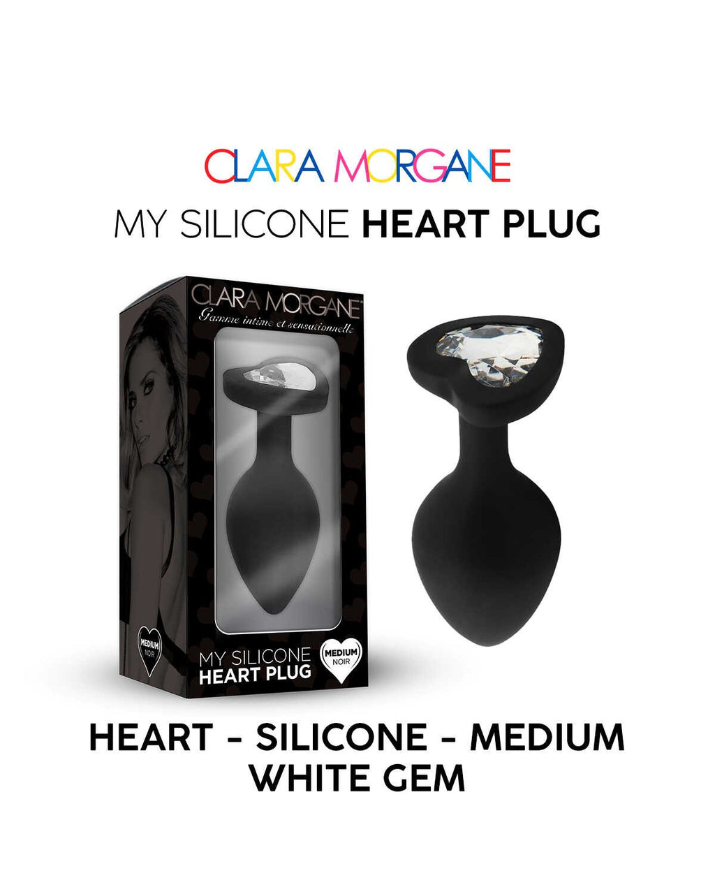 My Silicone Heart Plug - Noir