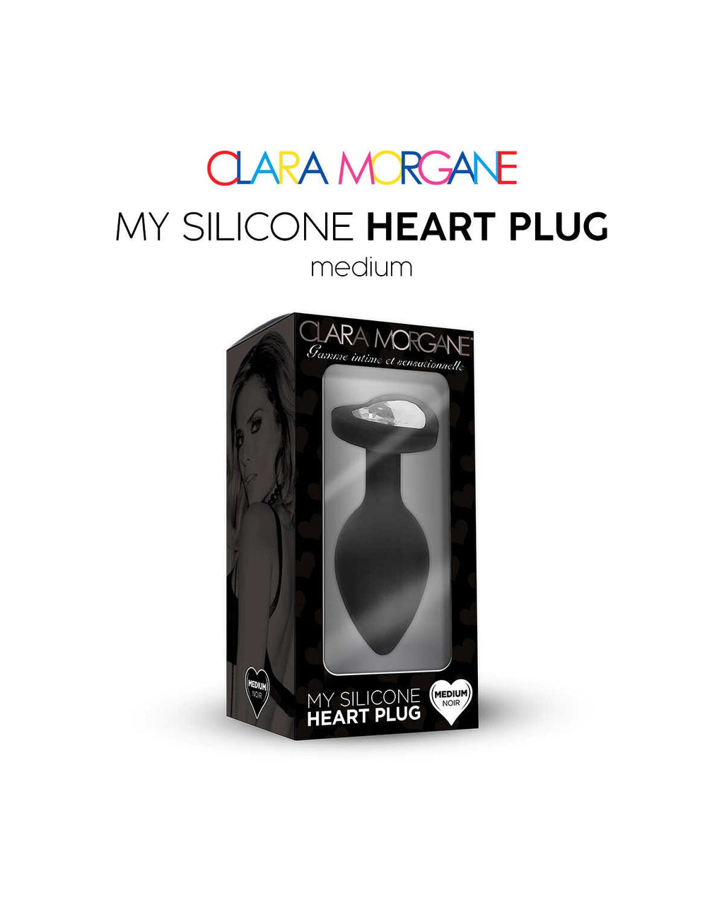 My Silicone Heart Plug - Noir